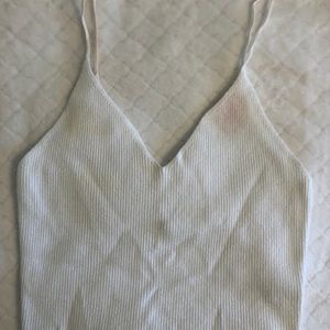 White knit tank
